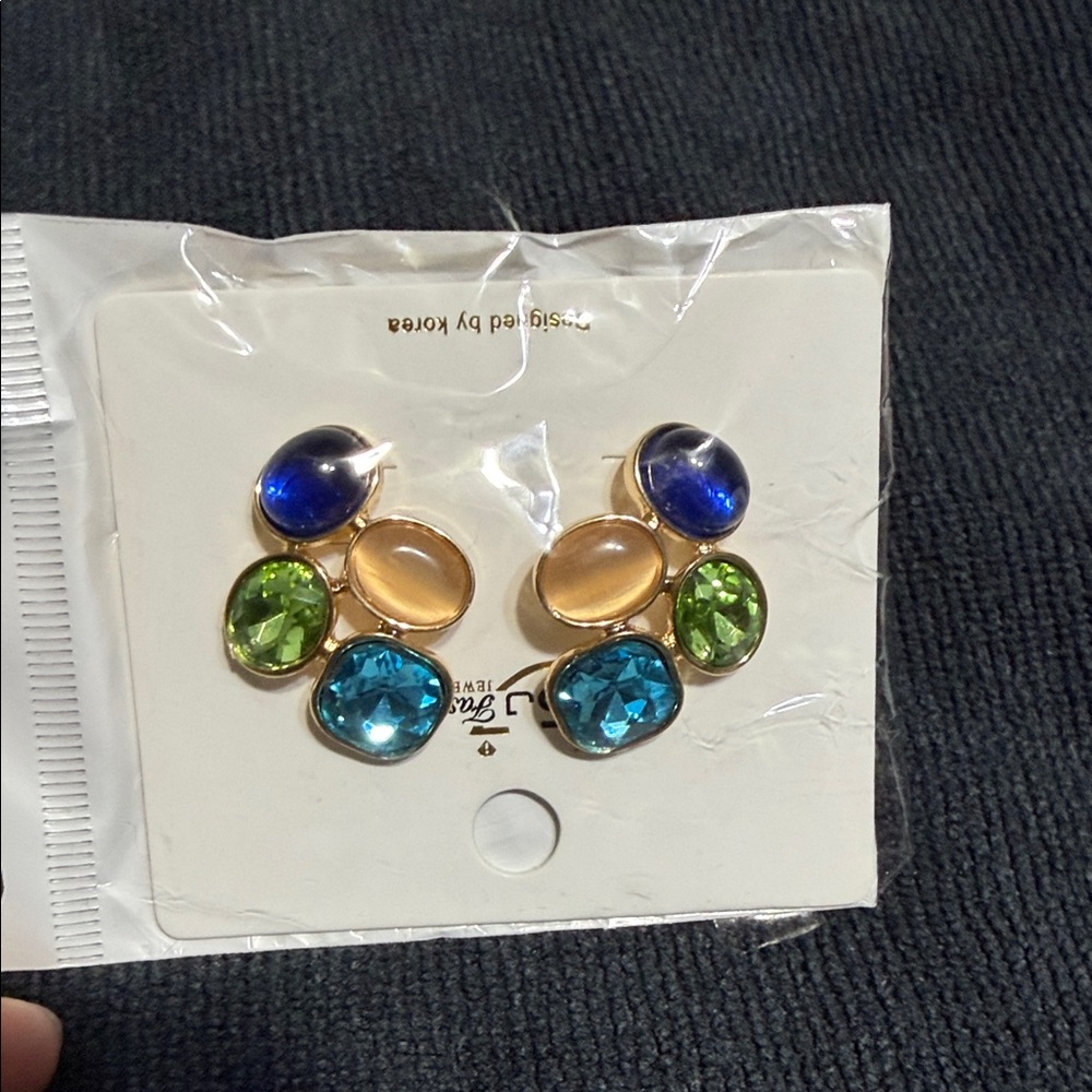 Elegant Gold and Gemstone Earrings